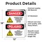 Signmission Hazardous Waste Storage Area Bilingual Danger Sign, Vinyl Decal, 12in W x 18in L, 2PK OS-2PACK-DS-D-1218-VS-1321 - alternate 5